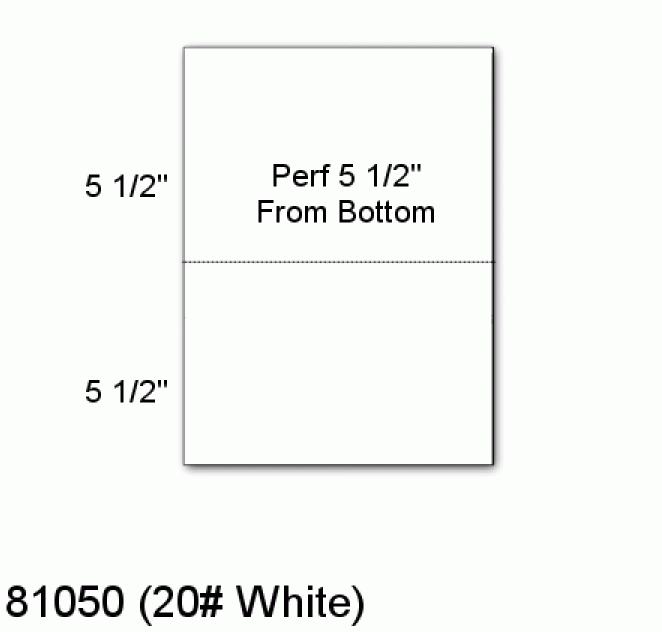 8.5"x11"Perforated Laser Paper