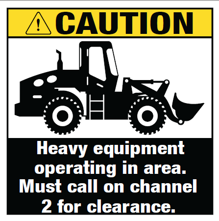 Aluminum Sign, 12" x 12" 3mm Heavy Equipment Signs