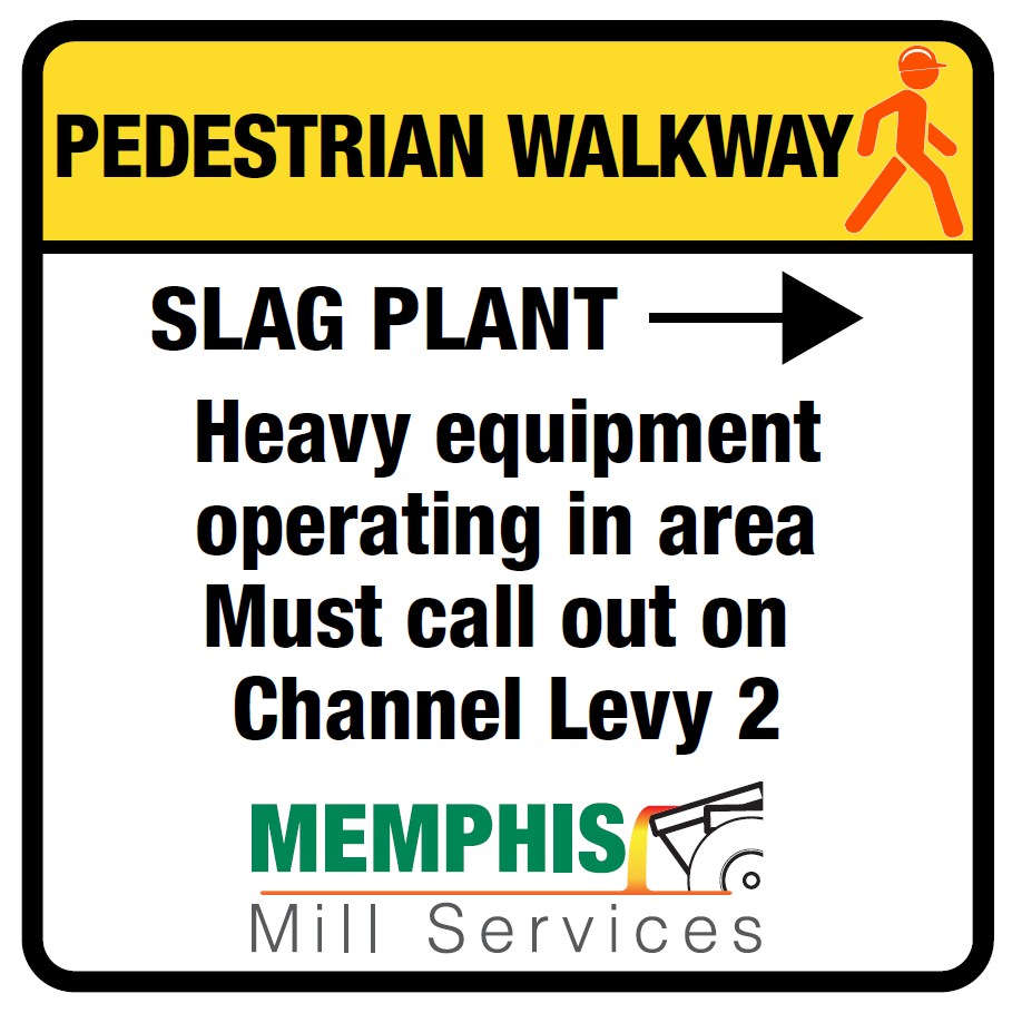 Aluminum Sign, 24" x 24" Pedestrian Walkway MMS
