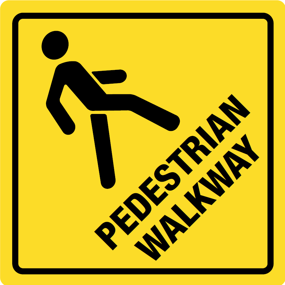 Aluminum Sign, 12" x 12" 3mm Pedestrian Signs