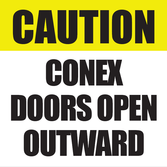 Conex Door Sign Aluminum MMS