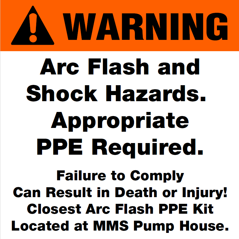 Arc Flash Sign, 10" x 10" Aluminum