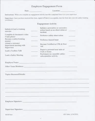 Employee Engagement Form