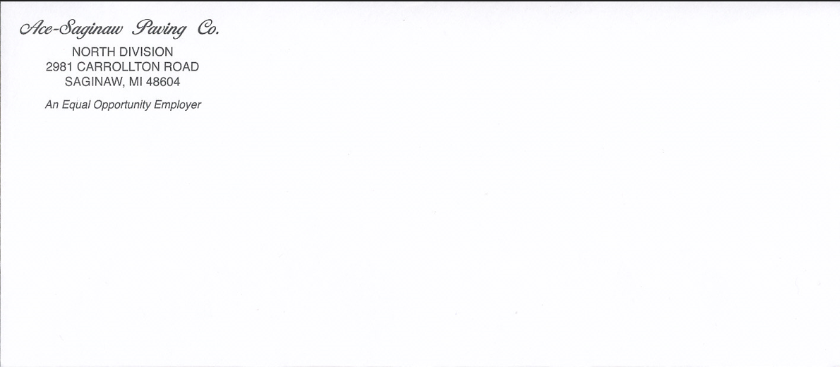 #10 Regular Envelope Ace Saginaw North Div