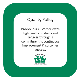 Quality Policy Hard Hat Sticker - 2.5"