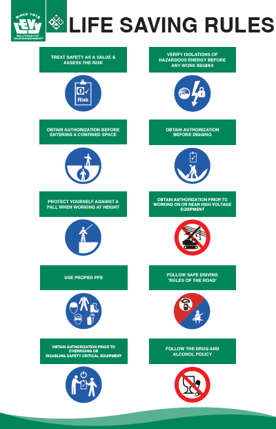 Life Saving Rules - 11" x 17" Poster