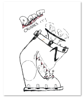 Gratopp Hard Hat Sticker - White Background