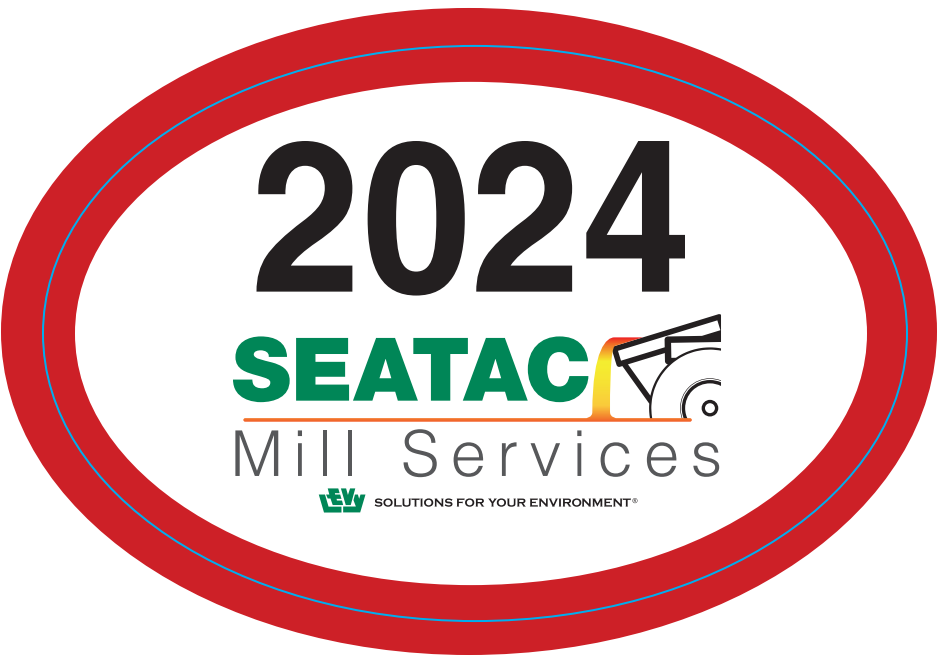 Seatac Hard Hat Labels - Red Border