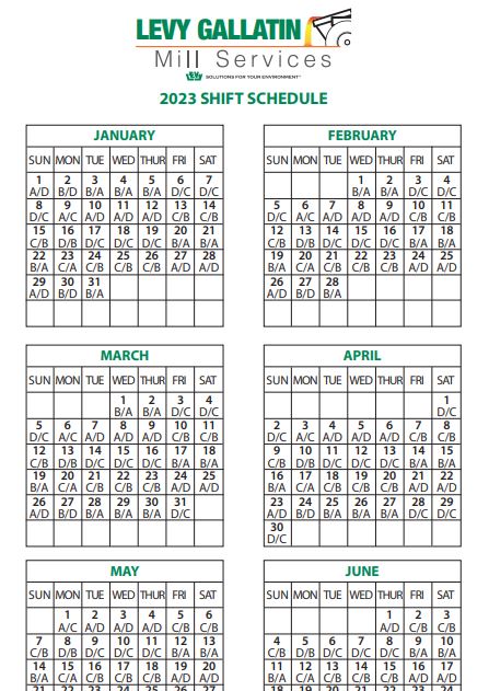Pocket Schedules - Gallatin Mill Services