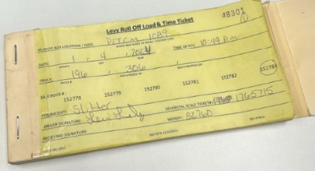 Levy Roll Off Load & Time Ticket