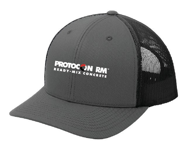 Sport-Tek ® Yupoong ® Retro Trucker Cap - Graphite Front/Black Black - OSFA