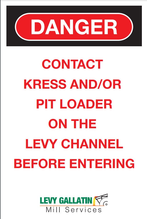 DANGER Contact Before Entering - 3mm Aluminum Sign