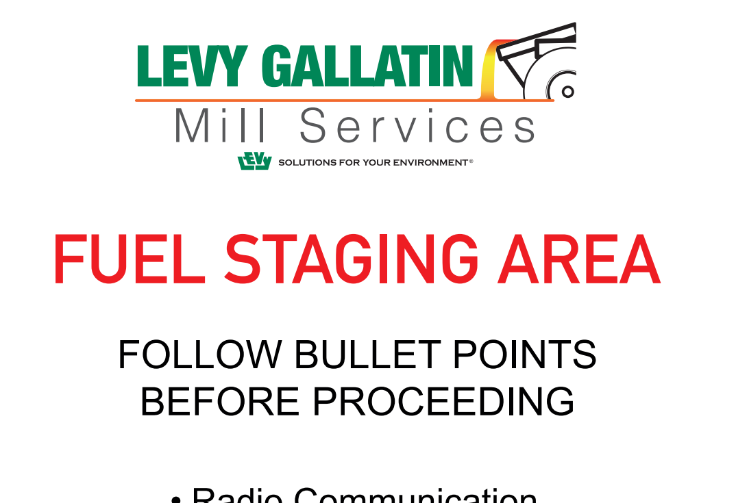 3mm Aluminum Sign 48" X 60" - Fuel Staging Area Par