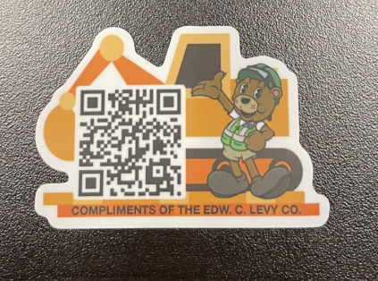 Compliments of Edw C Levy Co Decal