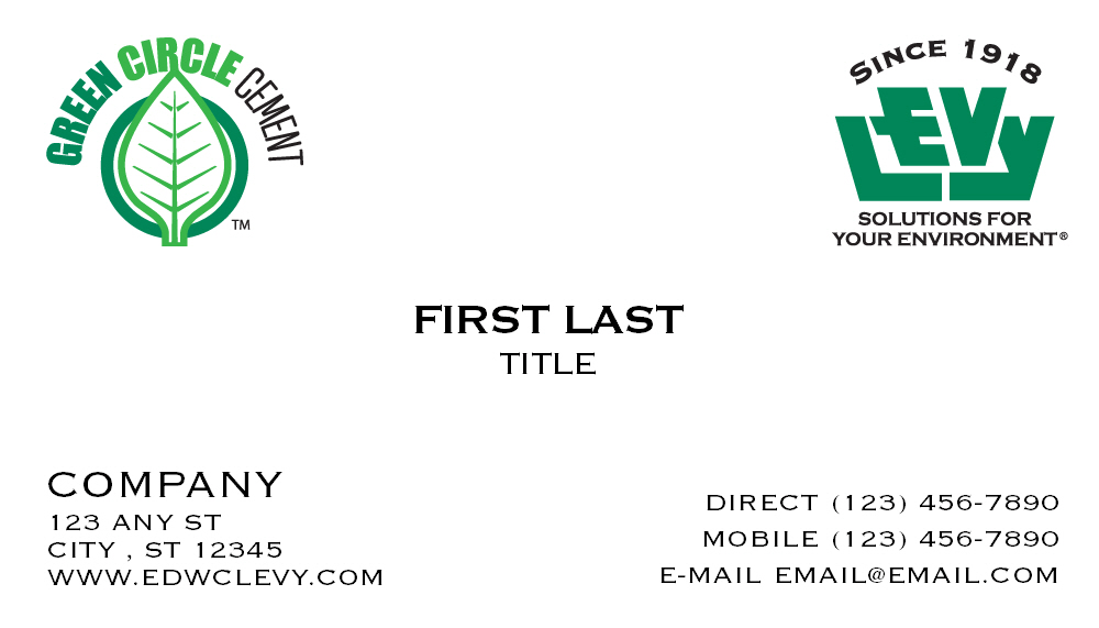 Business Card - Green Circle Cement