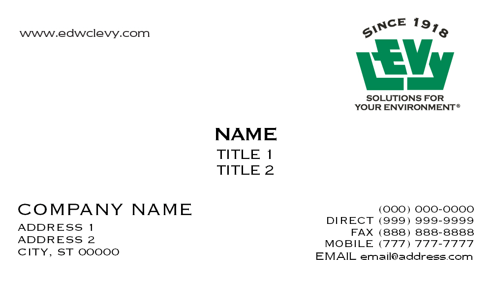Edw C Levy with QR Code (2sided) - International