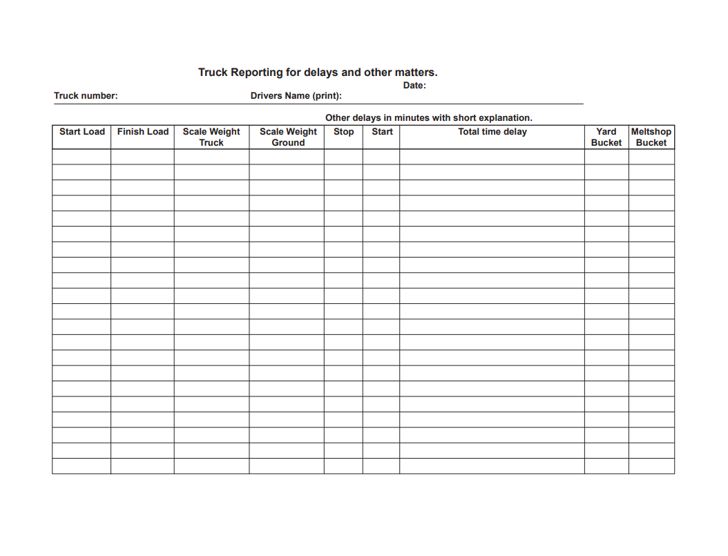 Trucker Report Note Pads - 11" x 8-1/2"