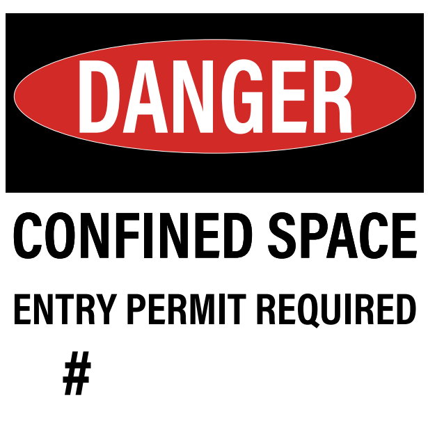 Confined Space 13"x 13" - Aluminum Composite Sign