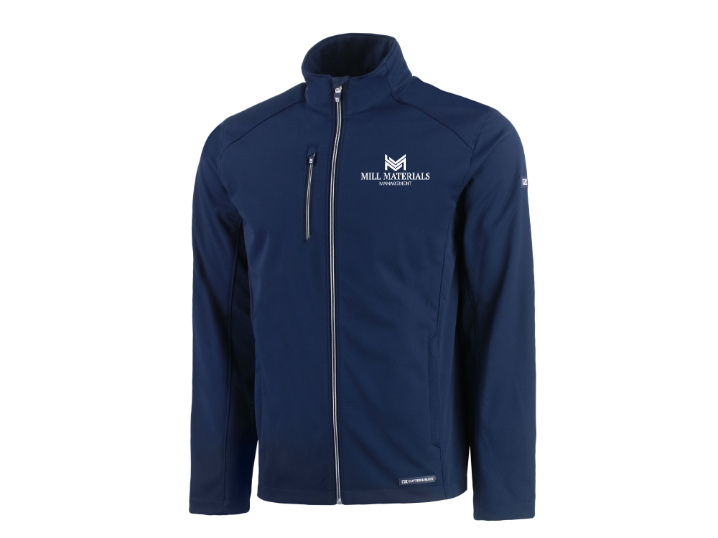 Cutter & Buck Evoke Softshell Recycled Full Zip Mens Jacket - Navy Blue