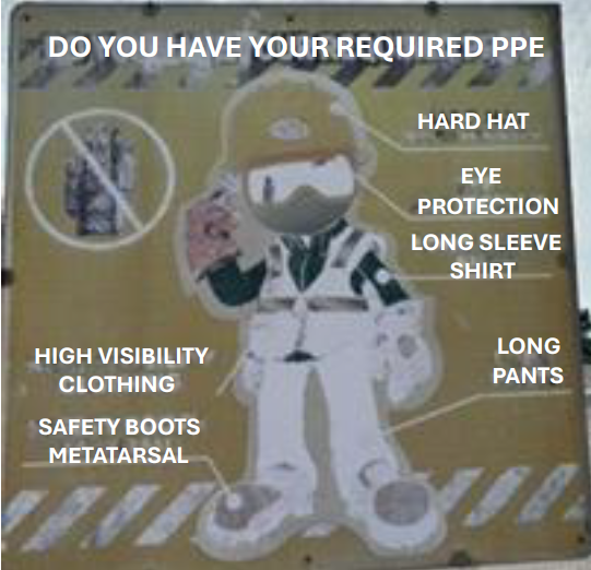 Required PPE - 4'x4' Sign