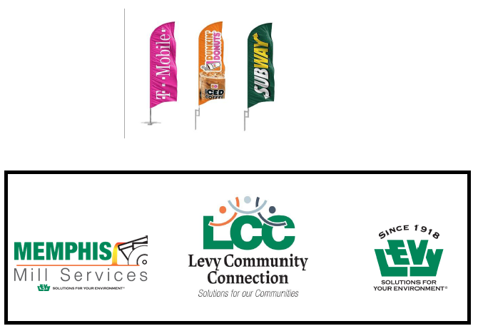 MMS, LCC, 1918 Logo Feather Banners