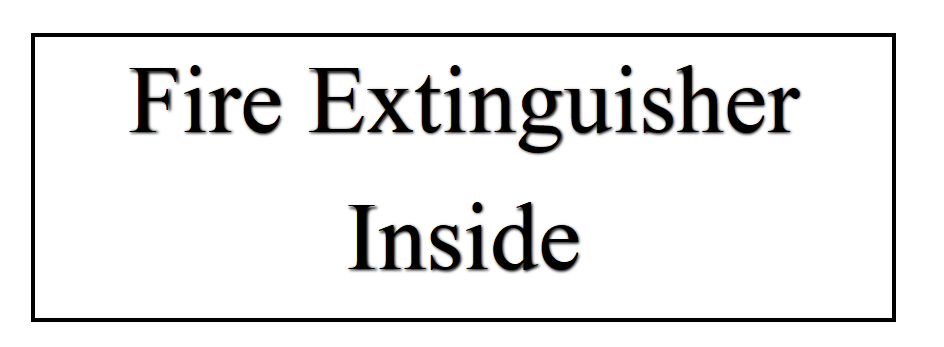 Aluminum Fire Extinguisher Sign