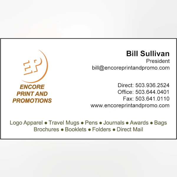 Bus Card- Encore Print and Promo
