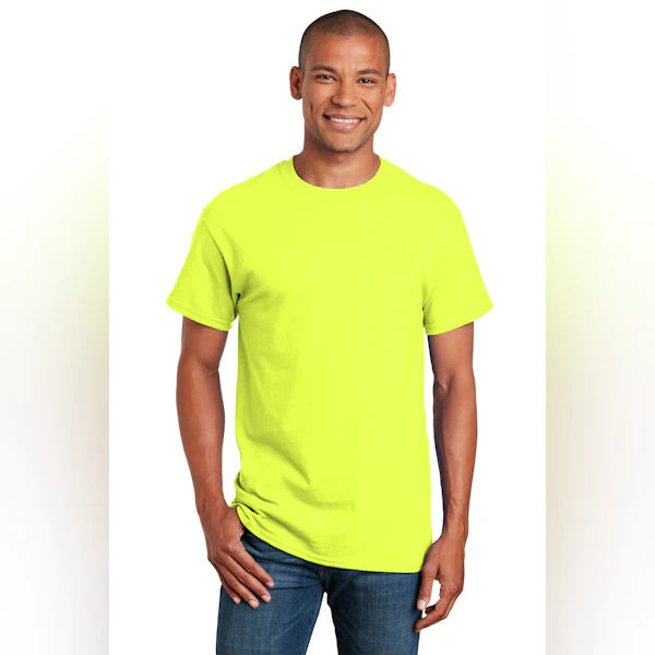 Gildan S/S Hi-Vis T-Shirt-Safety Green/Safety orange