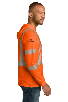CornerStone® ANSI 107 Class 3 Long Sleeve Segmented Tape Hooded Tee