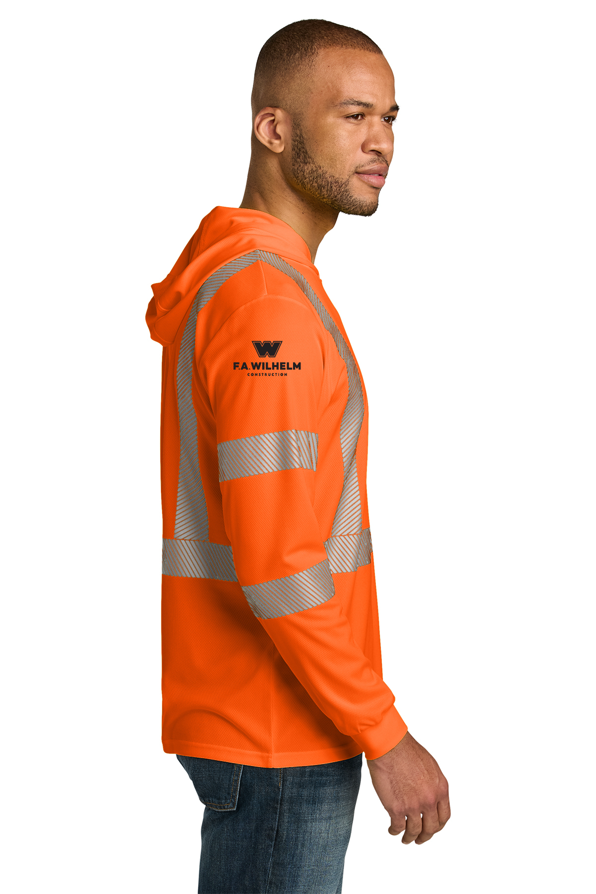 CornerStone® ANSI 107 Class 3 Long Sleeve Segmented Tape Hooded Tee