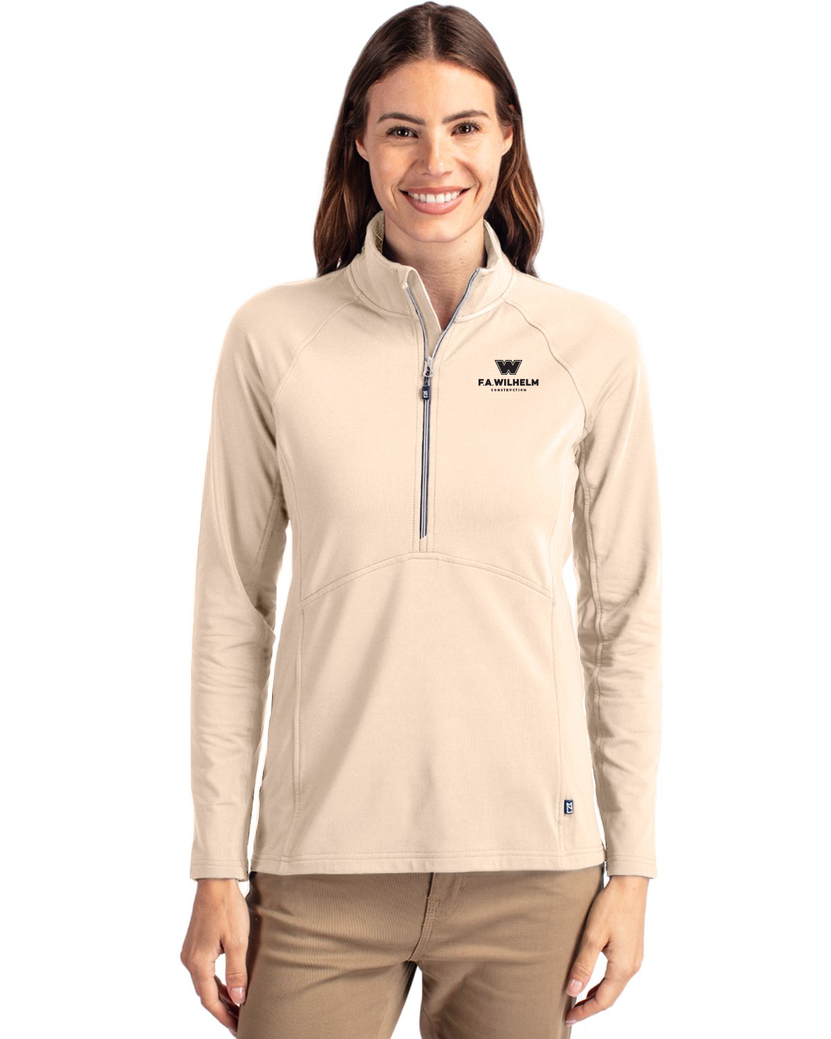 Cutter & Buck Adapt Eco Knit Stretch Recycled Womens Quarter Zip Pullover