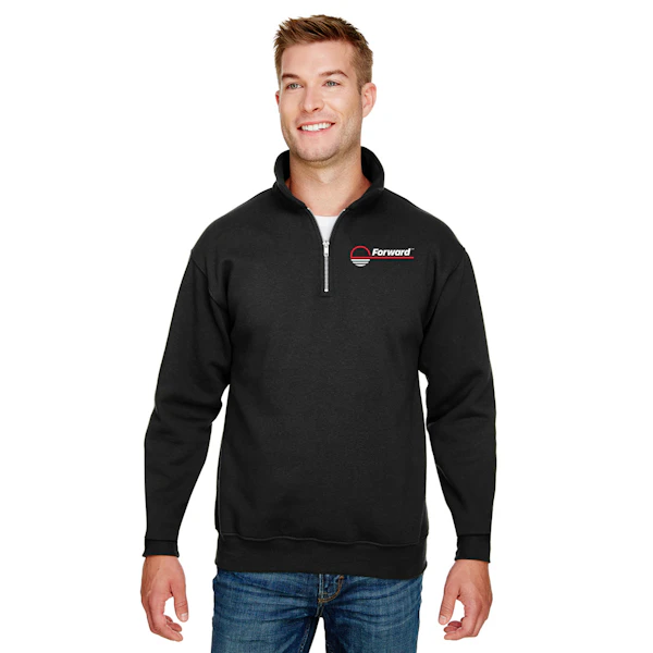 BAYSIDE Unisex 9.5 oz., 80/20 Quarter-Zip Pullover Sweatshirt