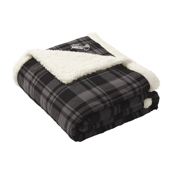 Port Authority Value Flannel Sherpa Blanket