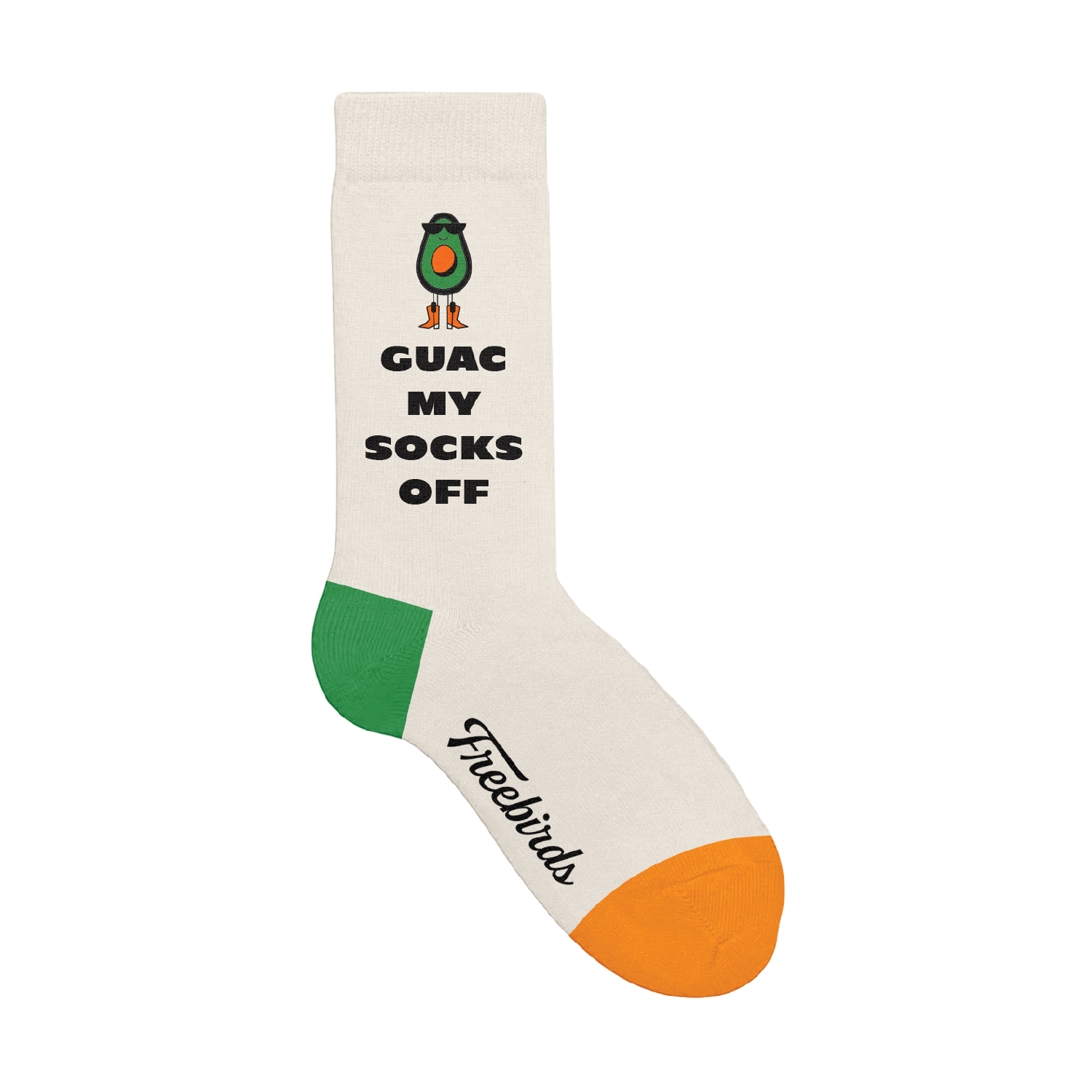 Guac My Socks Off Cotton Crew Sock - Guac My Socks Off Cotton Crew Sock