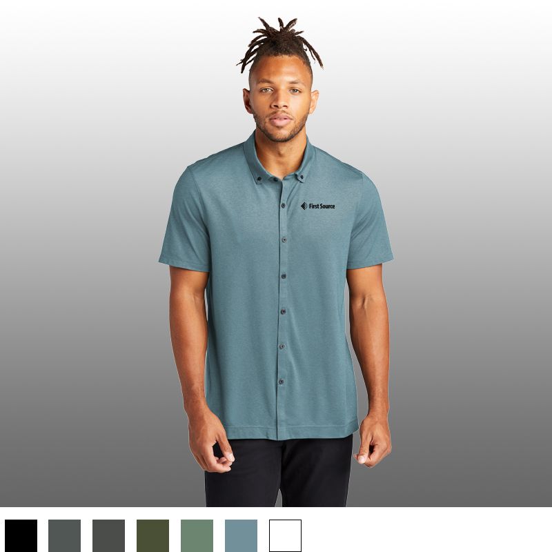 Mercer+Mettle® Stretch Pique Full-Button Polo