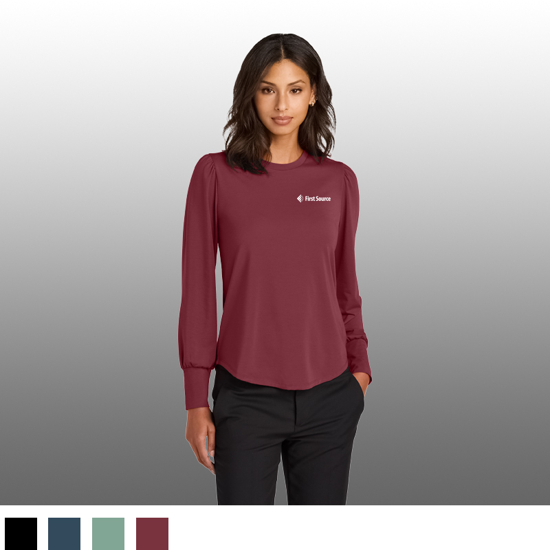 Mercer+Mettle® Women’s Stretch Jersey Long Sleeve Blouson Top
