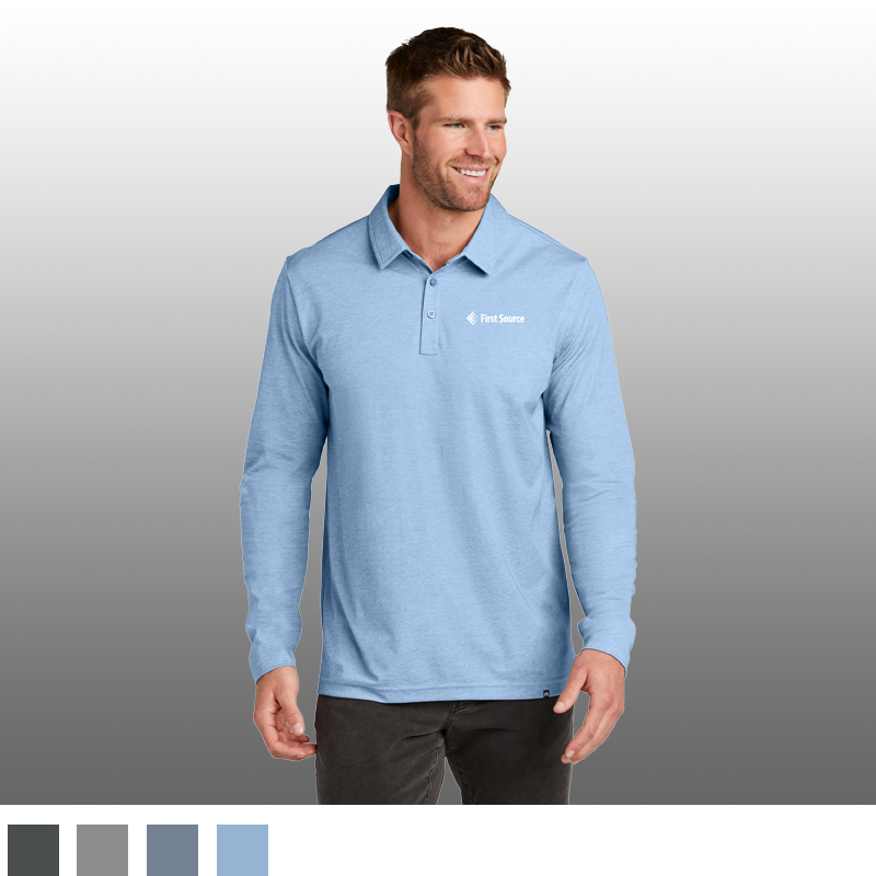 TravisMathew Oceanside Heather Long Sleeve Polo