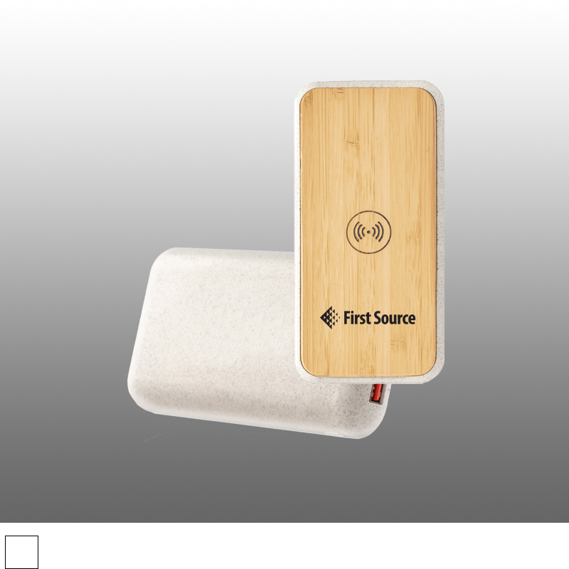 Wireless Quick Charging Bamboo Power Bank