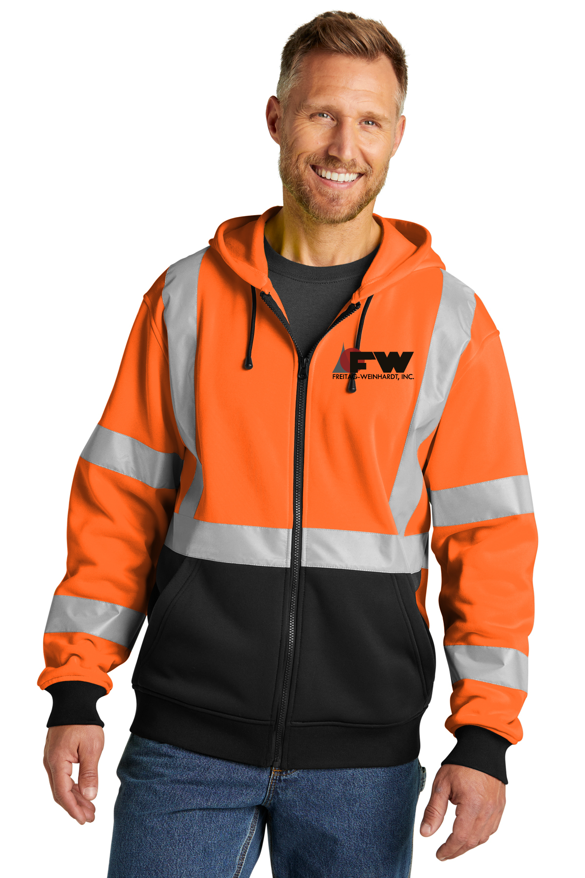 CornerStone A107 Class 3 Heavy-Duty Fleece Full-Zip Hoodie