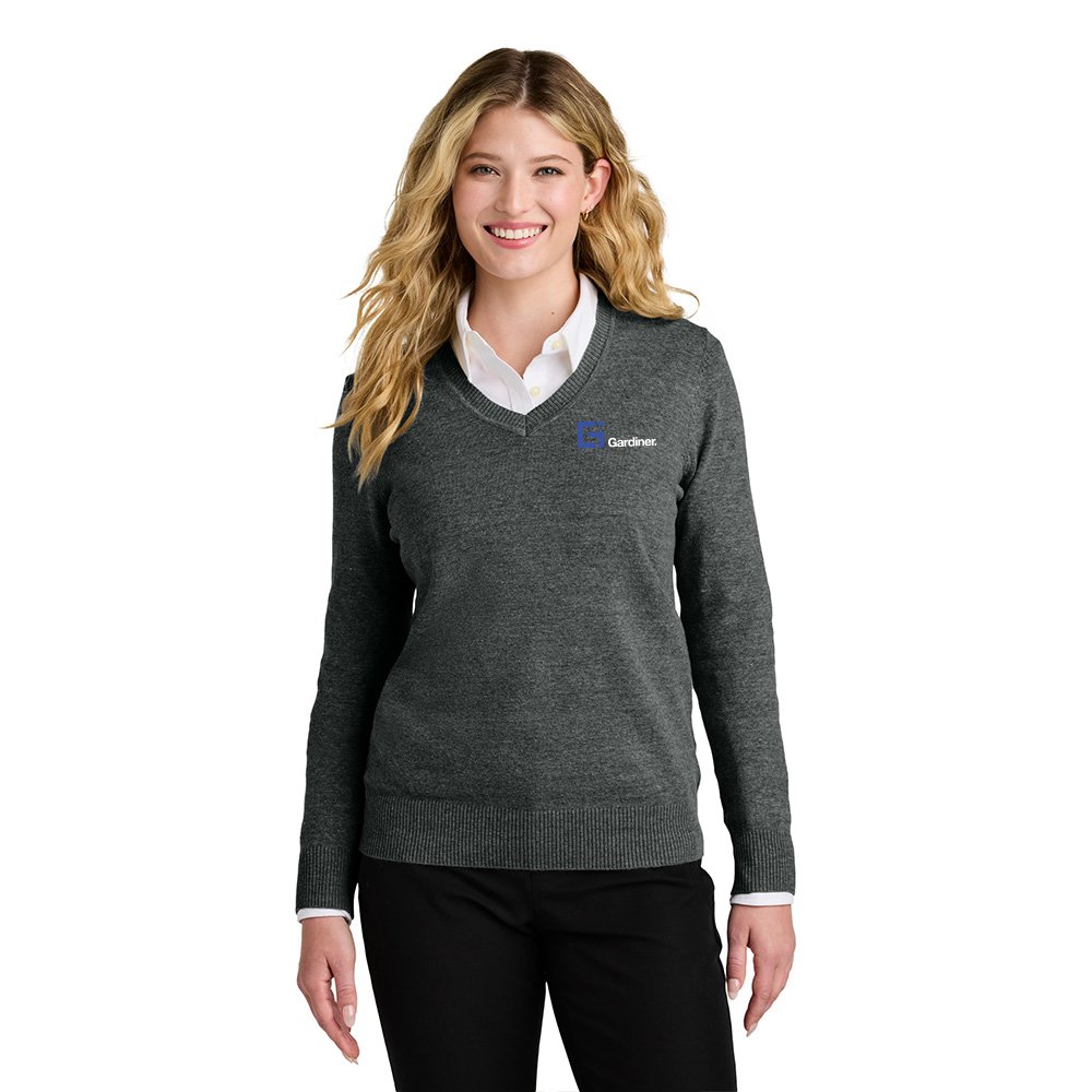 Ladies V-Neck Sweater - Custom
