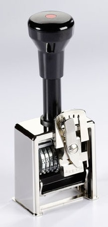 Reiner 316, 6-Wheel Numbering Machine, Roman Font