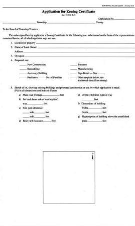 Application for Zoning Certification