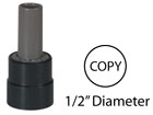 N60 - 1/2" Round Inspection Pencil Cap Stamp
