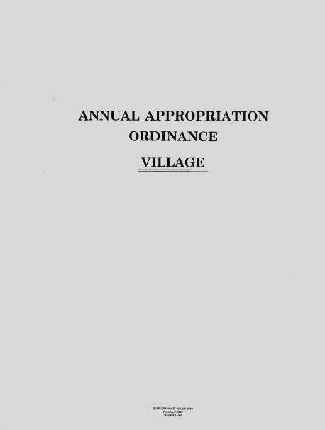 Village Annual Appropriation