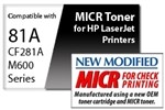 Premium New MICR Toner for HP LaserJet M604, M605, M606 CF281A 81A