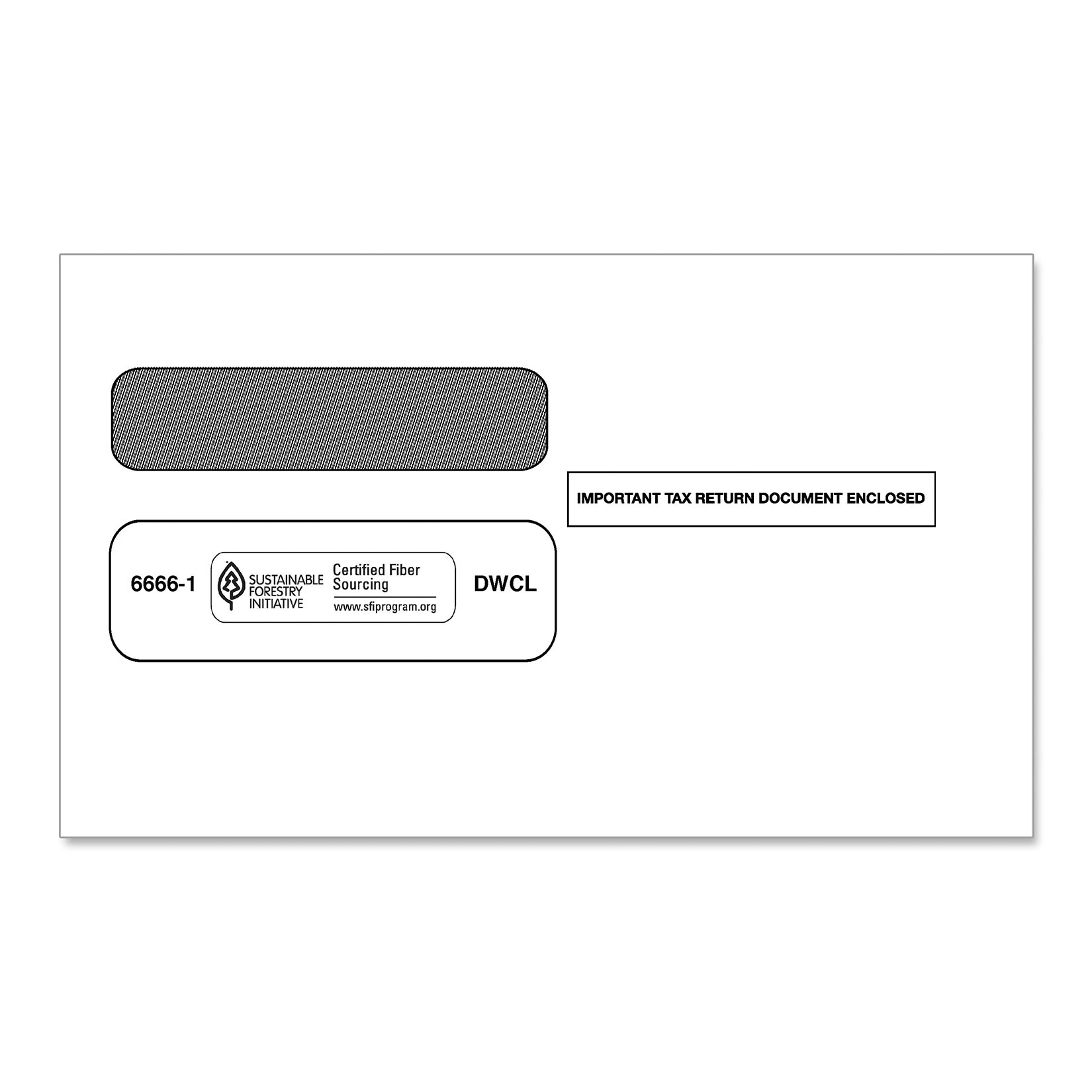 Double Window Envelope Official 2-Up W2s #6666