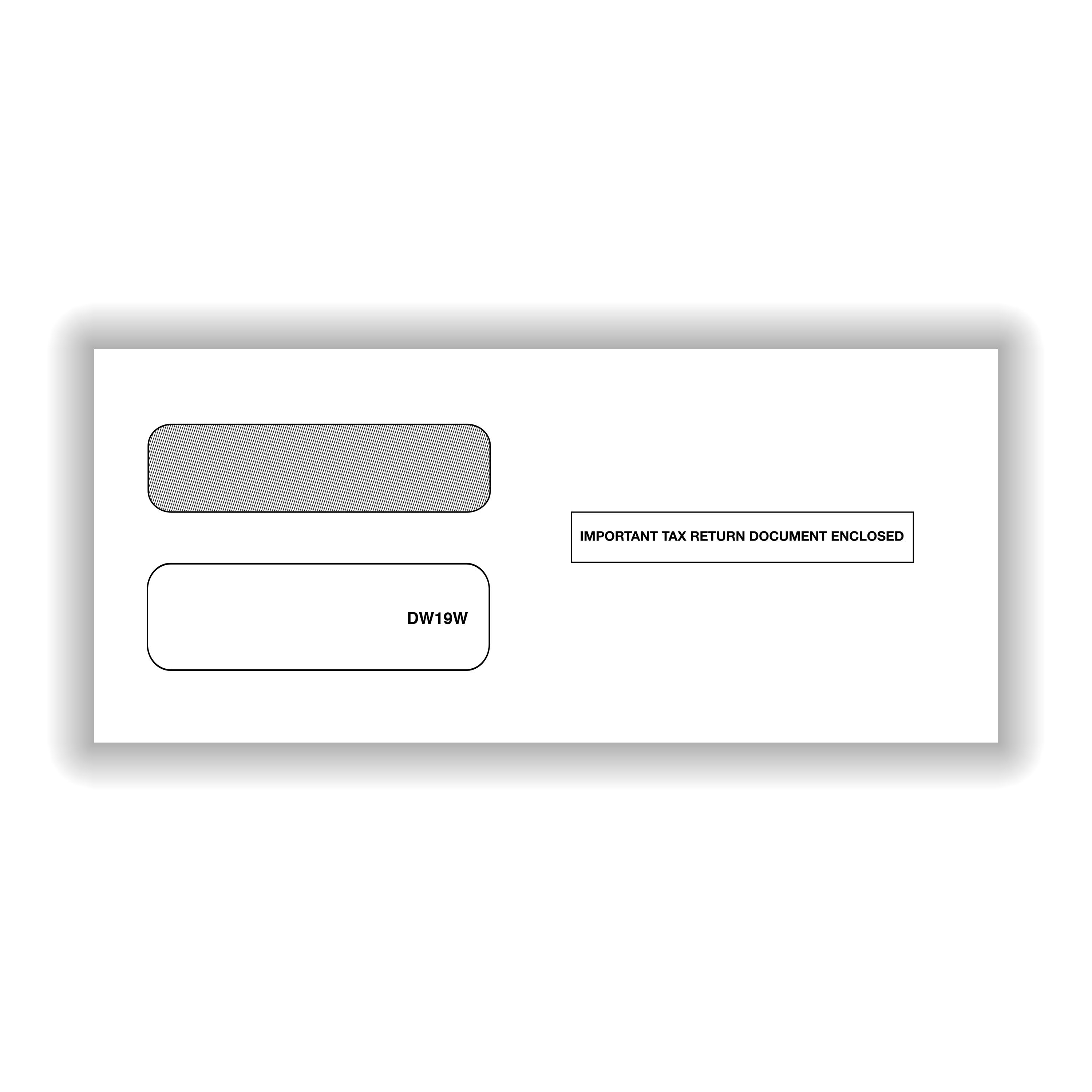 Double Window Envelope for 3-Up 1099s #DW19W