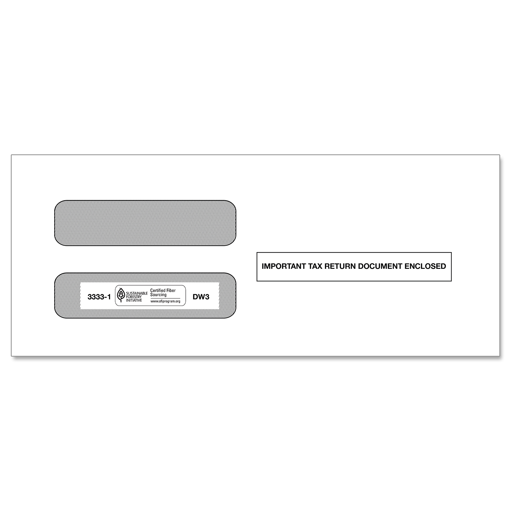 Double Window Envelope for 3-Up Laser W2    #3333