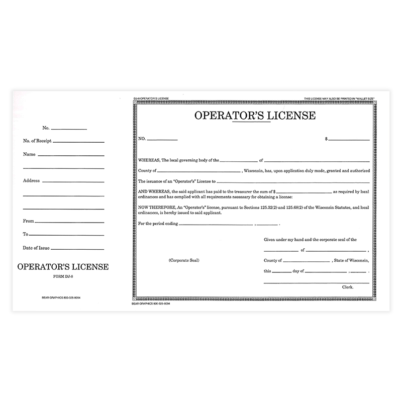 DJ-8: Operator's License