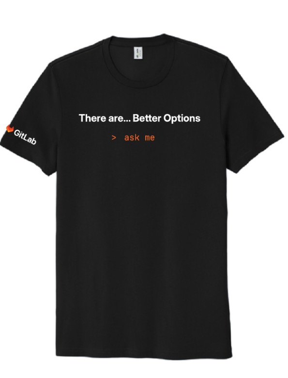 US GitLab AWS Ask Me Black T-Shirt